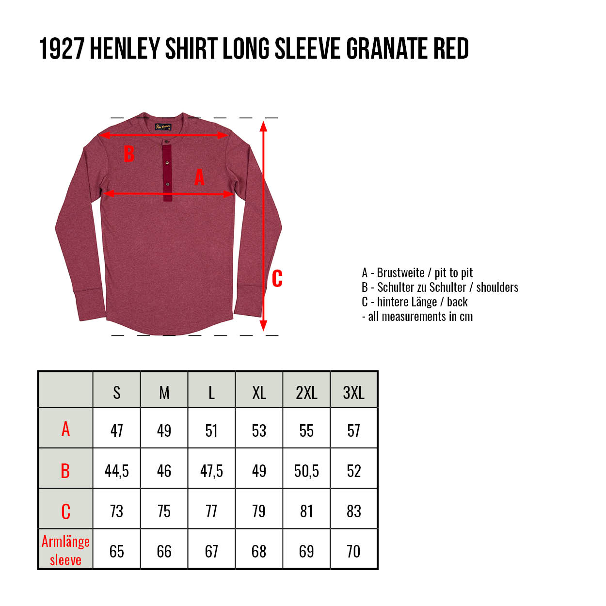 1927 Henley Shirt long sleeve ecru | 3XL | P0401-20-0036-3XL