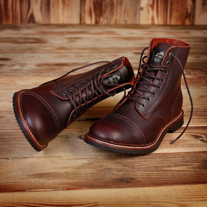 PIKE BROTHERS 1966 Low Quarters Boots cognac oiled